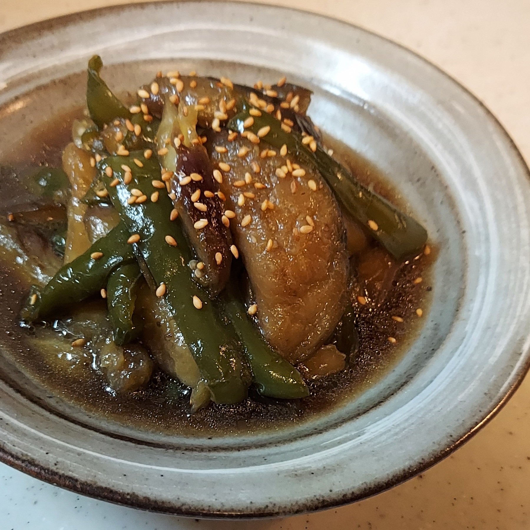 茄子とピーマン炊いたん