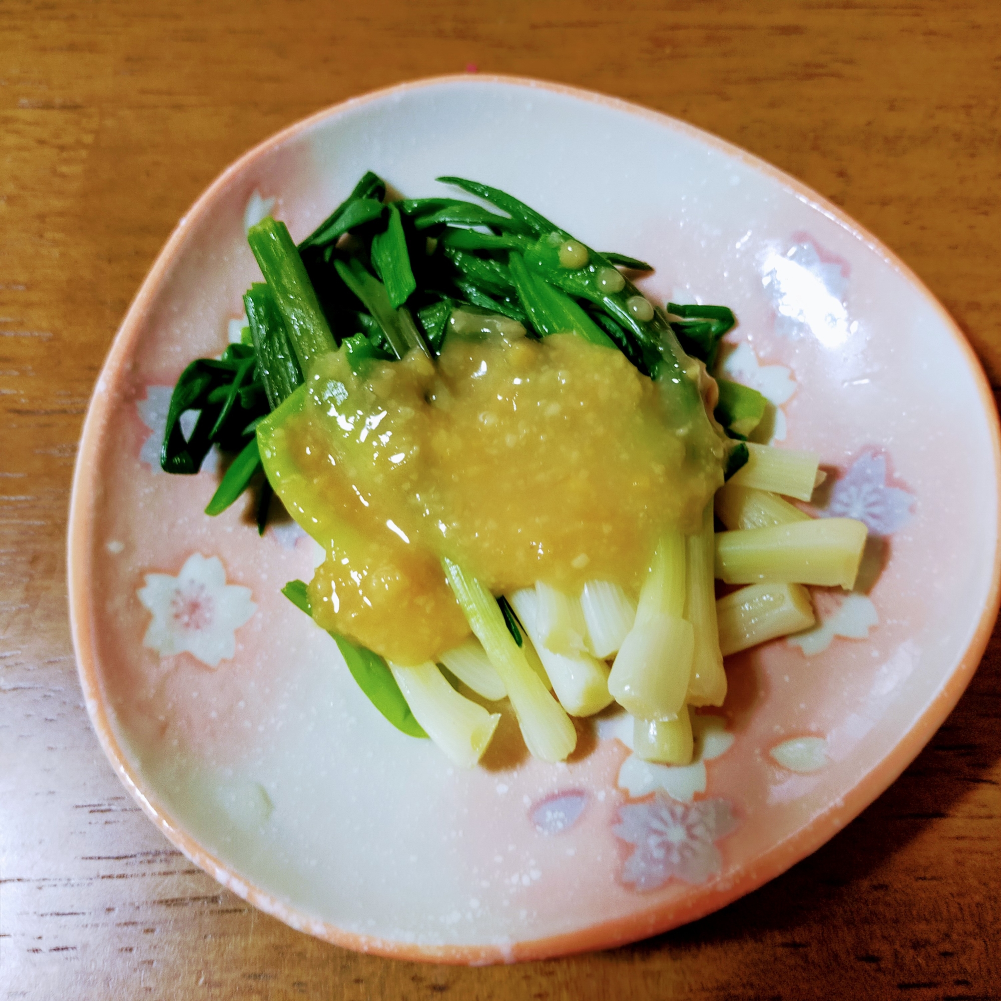 あさつき酢味噌和え