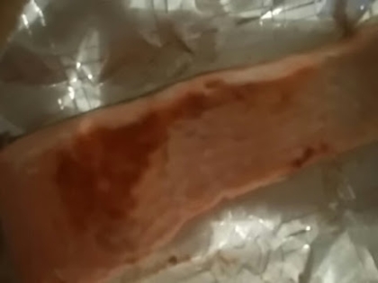 脂ののった銀鮭のフライパン焼き