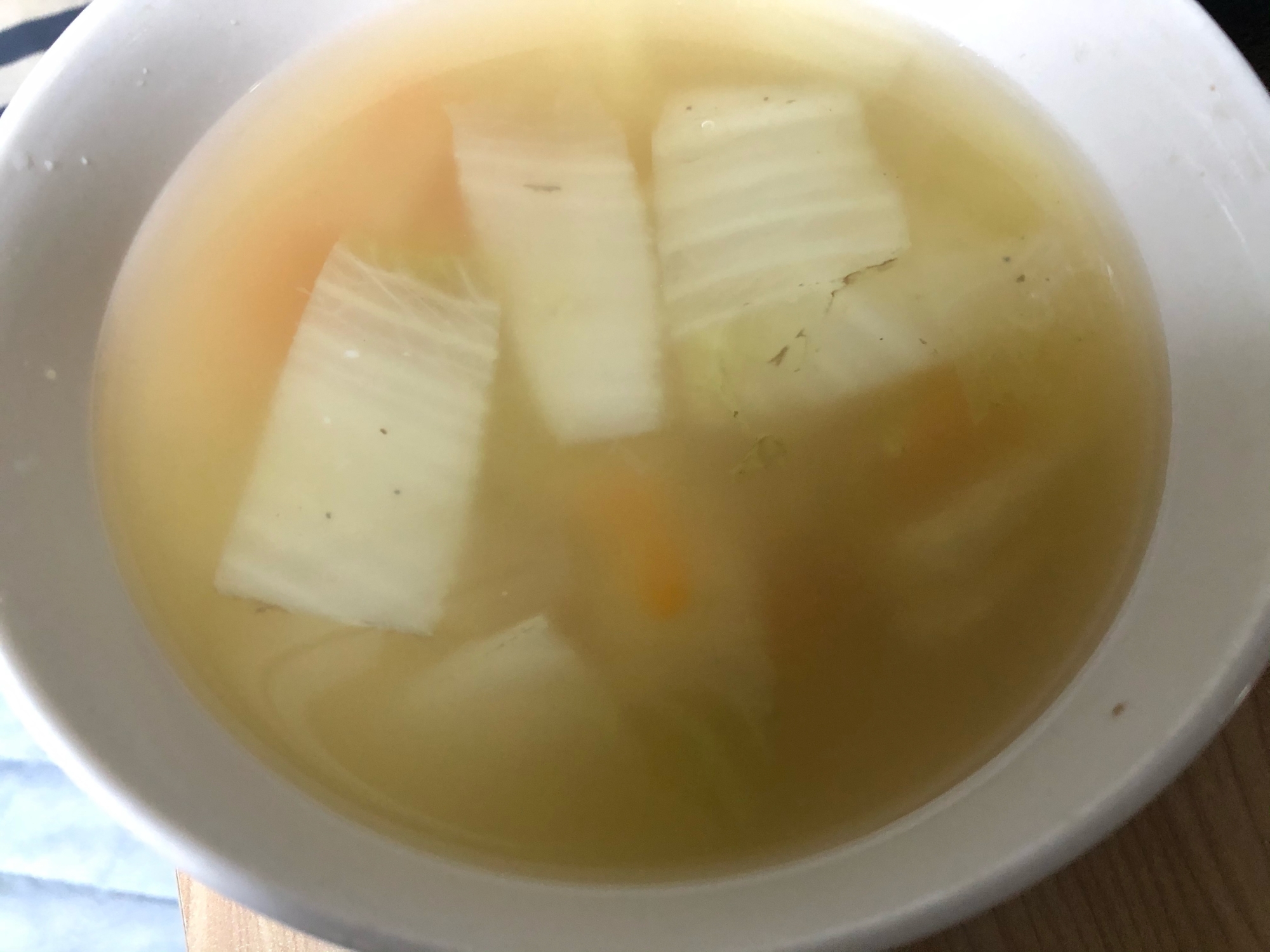 白菜とにんじんの元気スープ