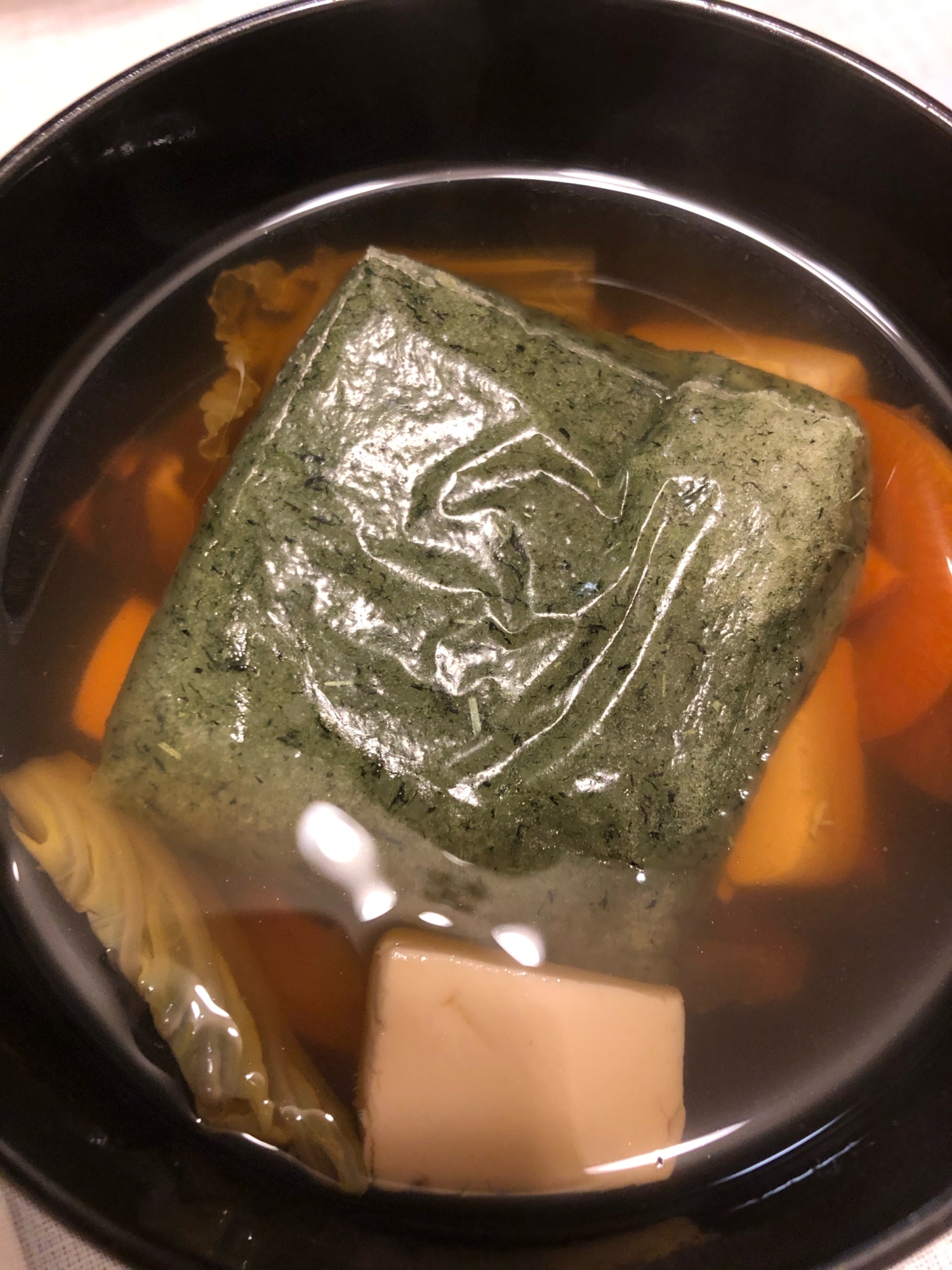 お雑煮風白菜スープ