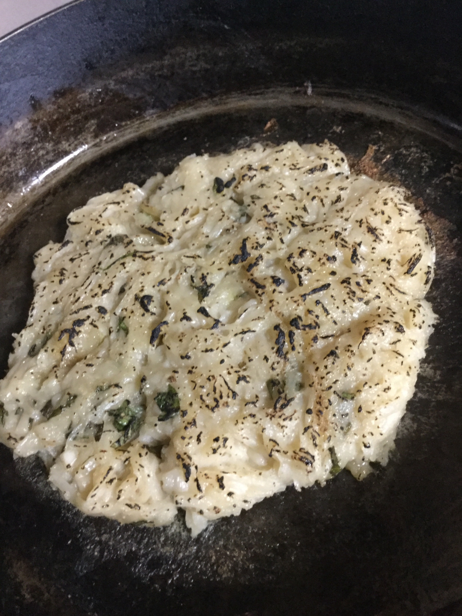 素麺のごま油焼き