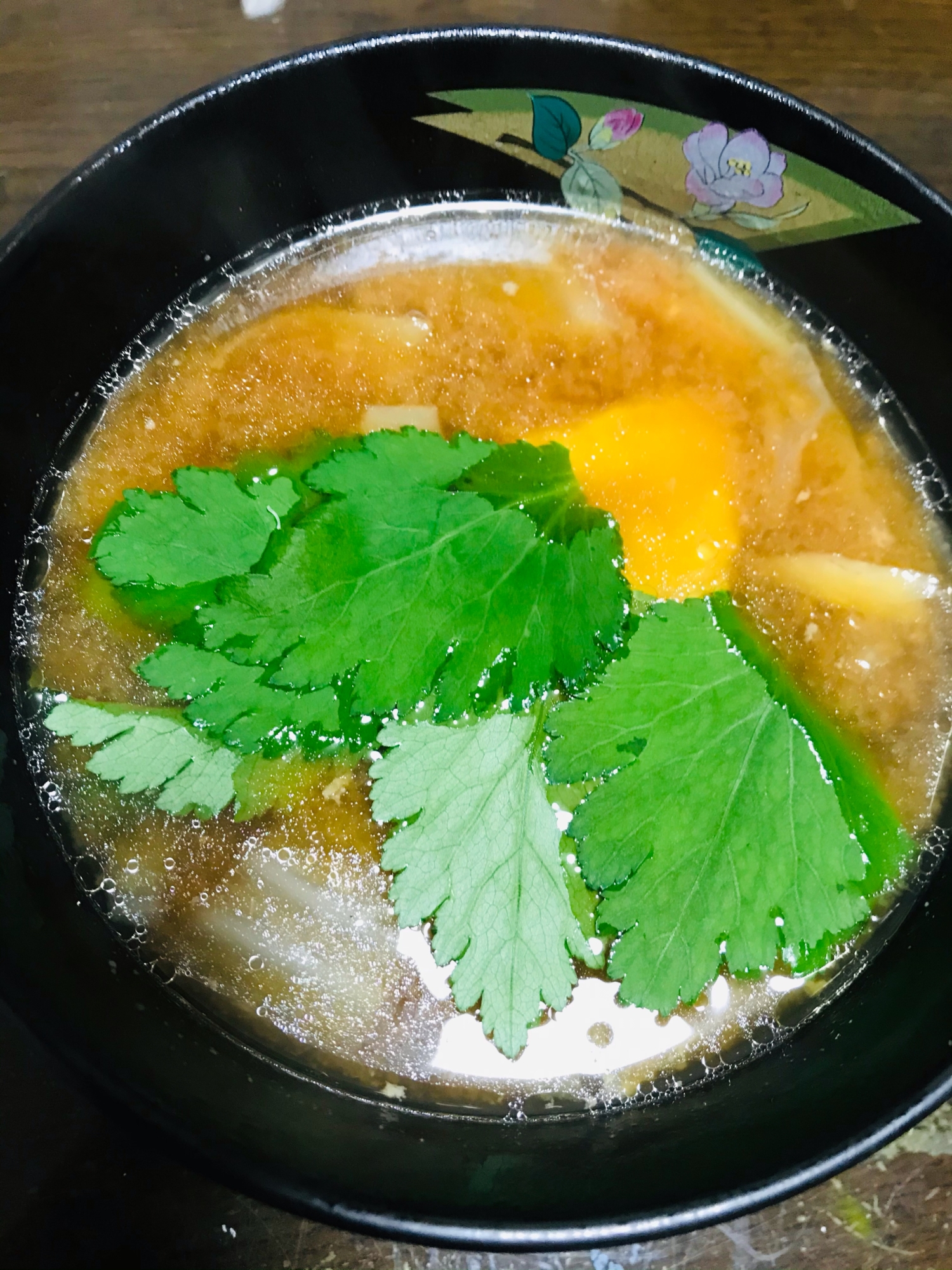 ミツバと豆腐の味噌汁