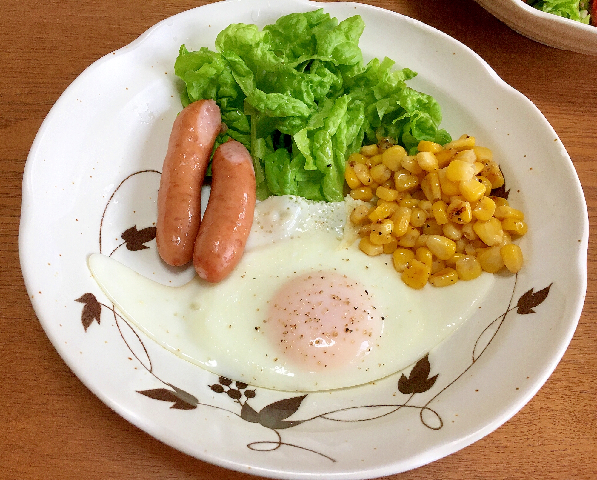 目玉焼きのワンプレート