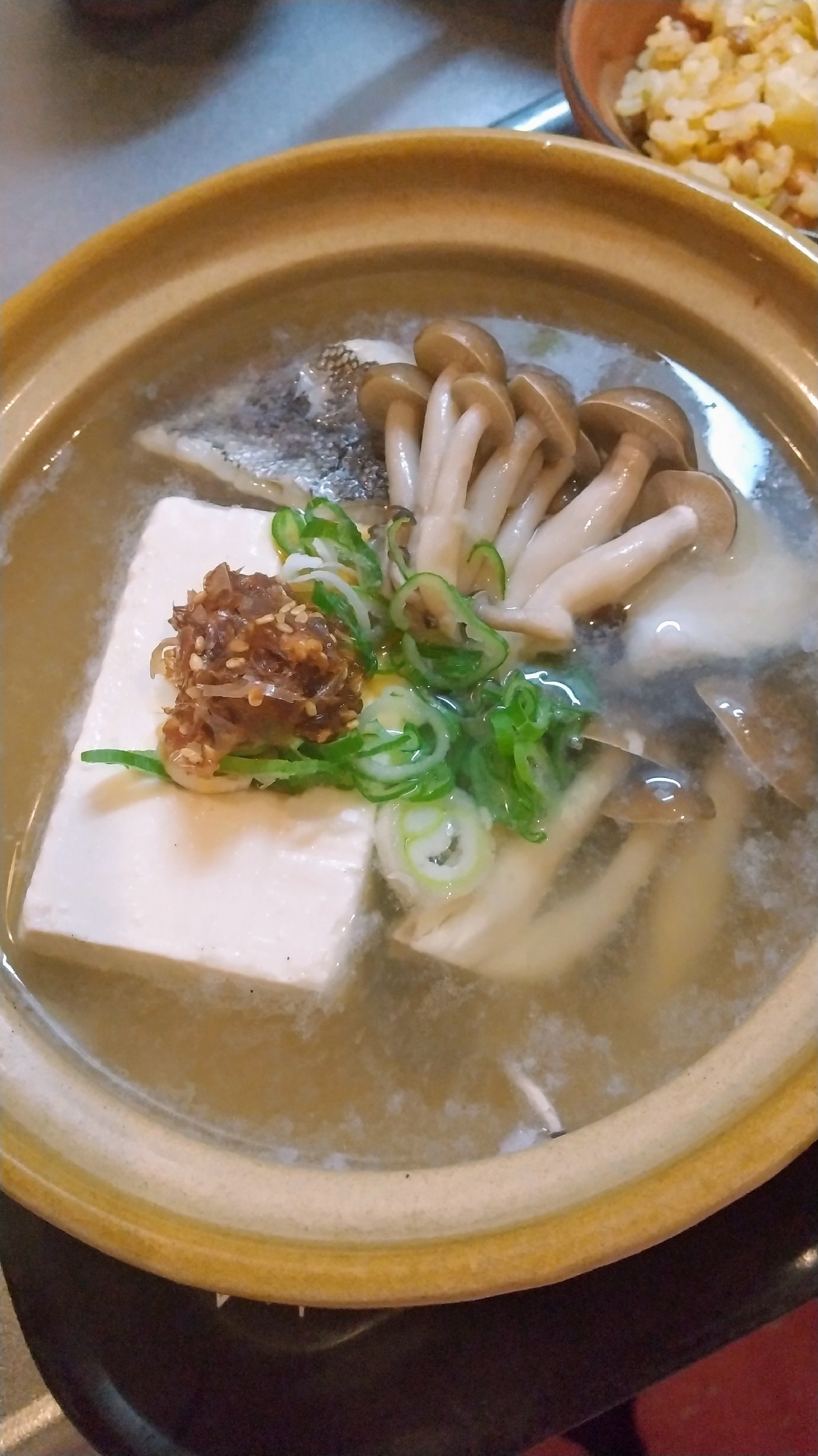 出汁入り鱈の入った湯豆腐♪