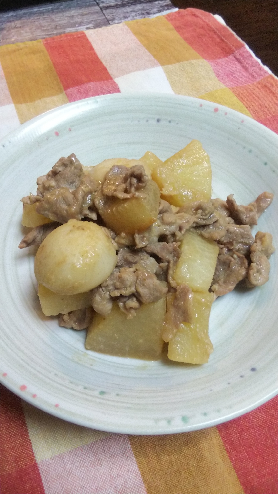 こっくり☆豚肉と大根・里芋の味噌煮