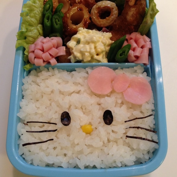 簡単キャラ弁 キティちゃん レシピ 作り方 By ヘビロテ36 楽天レシピ 簡単キャラ弁 キティちゃん レシピ 作り方 By ヘビロテ36 楽天レシピ