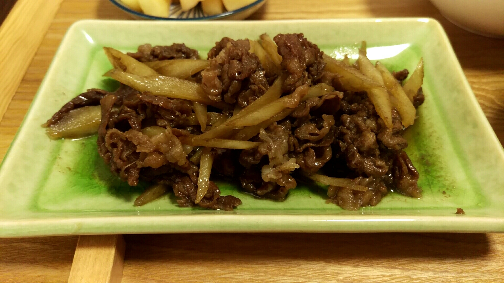 ごぼうと牛肉のすき煮