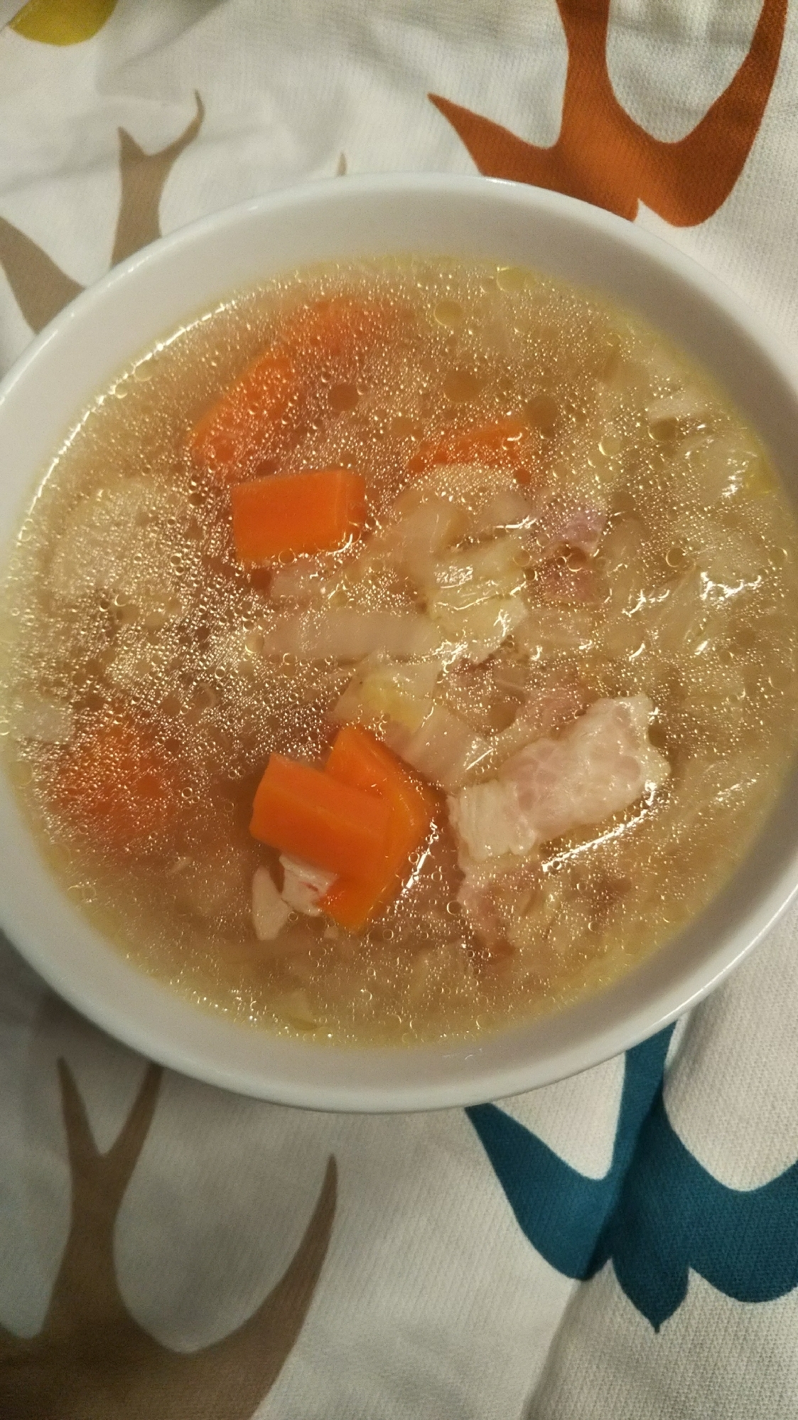 圧力鍋でトロトロ♪白菜とにんじんのスープ