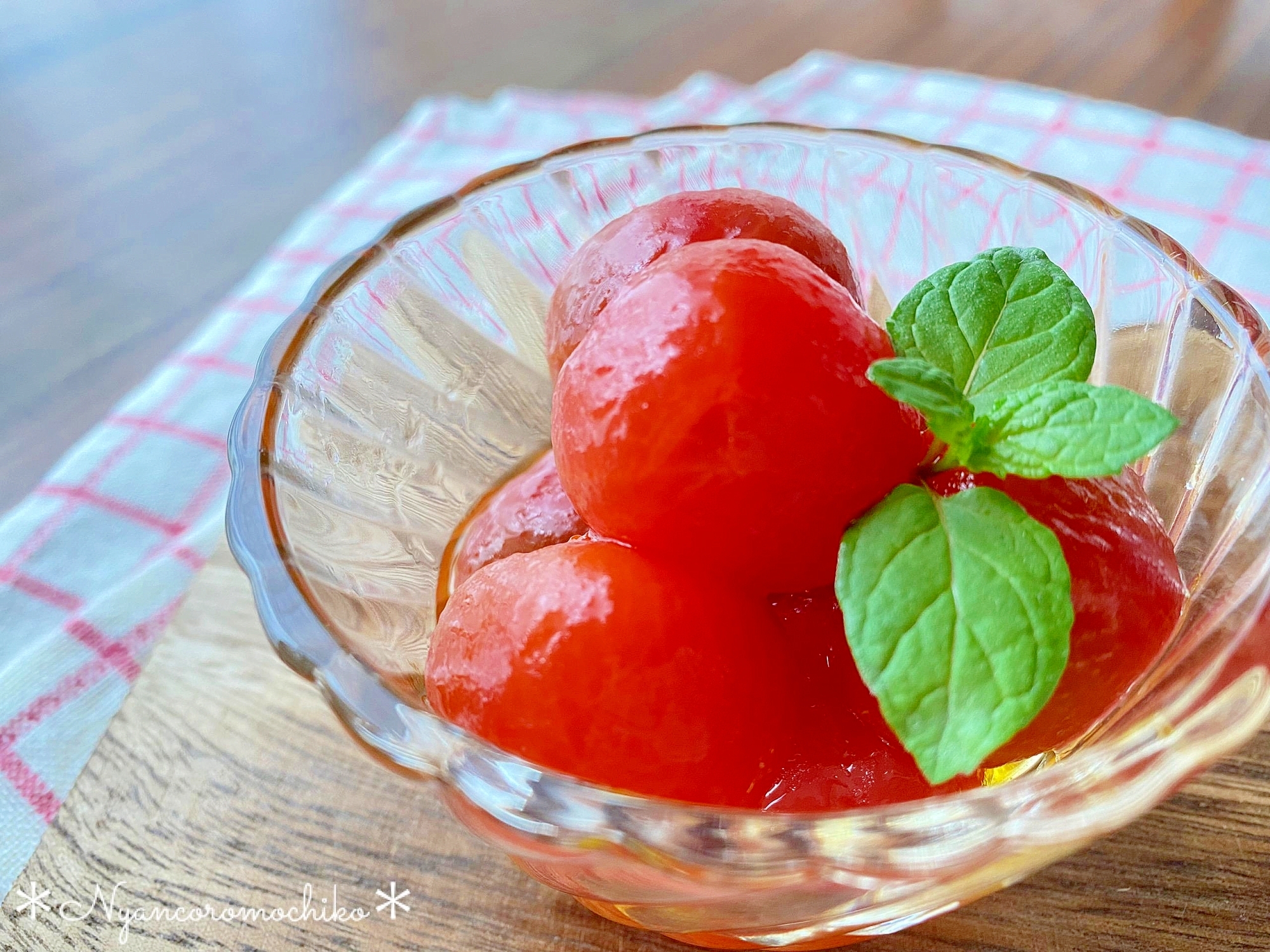 副菜・おつまみに♡ミニトマトの蜂蜜レモンマリネ