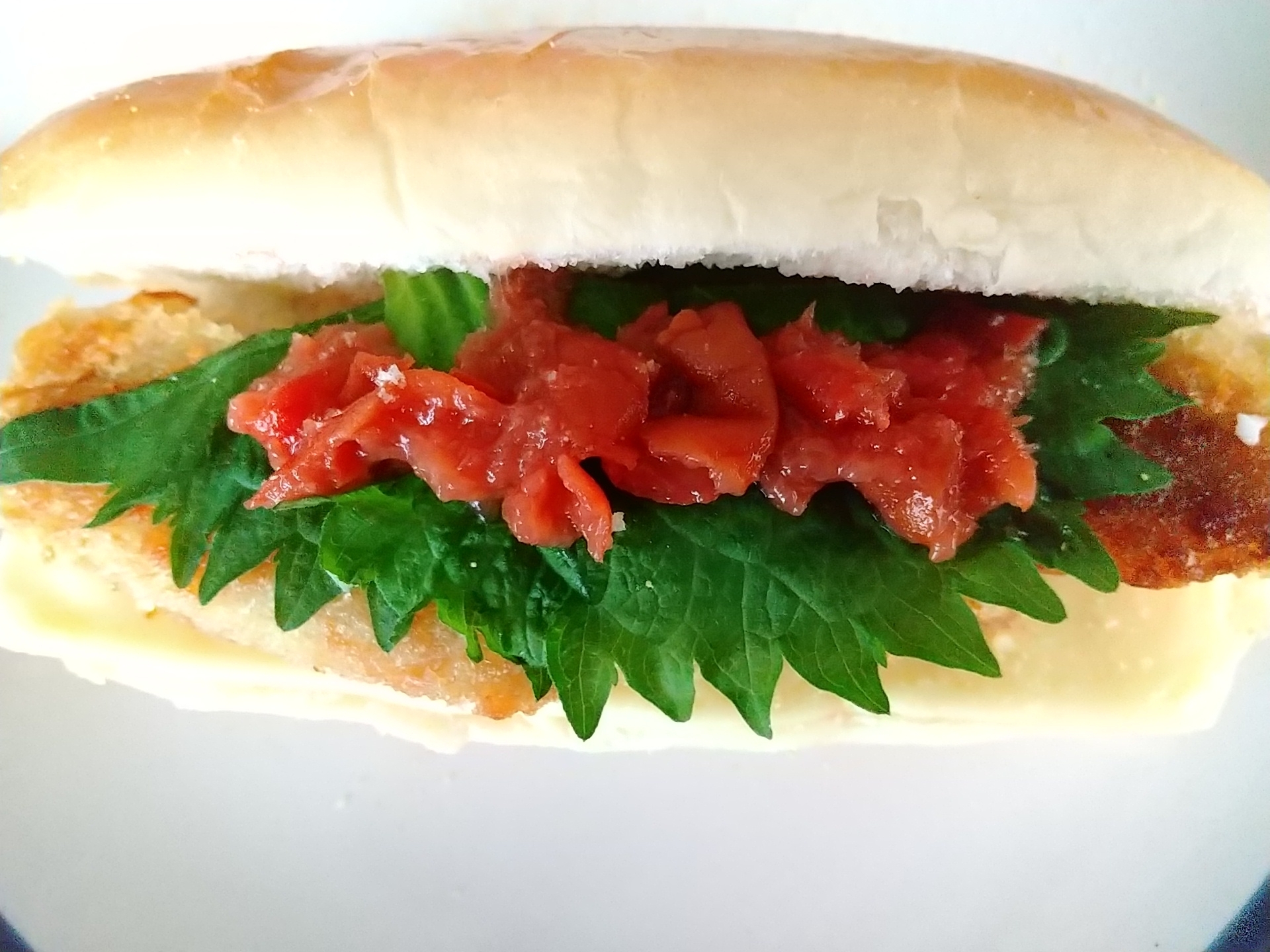 アジフライの梅しそサンド