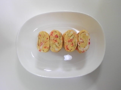 卵１個☆紅生姜の卵焼き