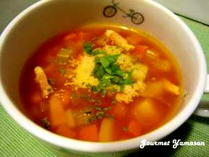 フレッシュトマトで作る 簡単ミネストローネ レシピ 作り方 By グルヤマ 楽天レシピ