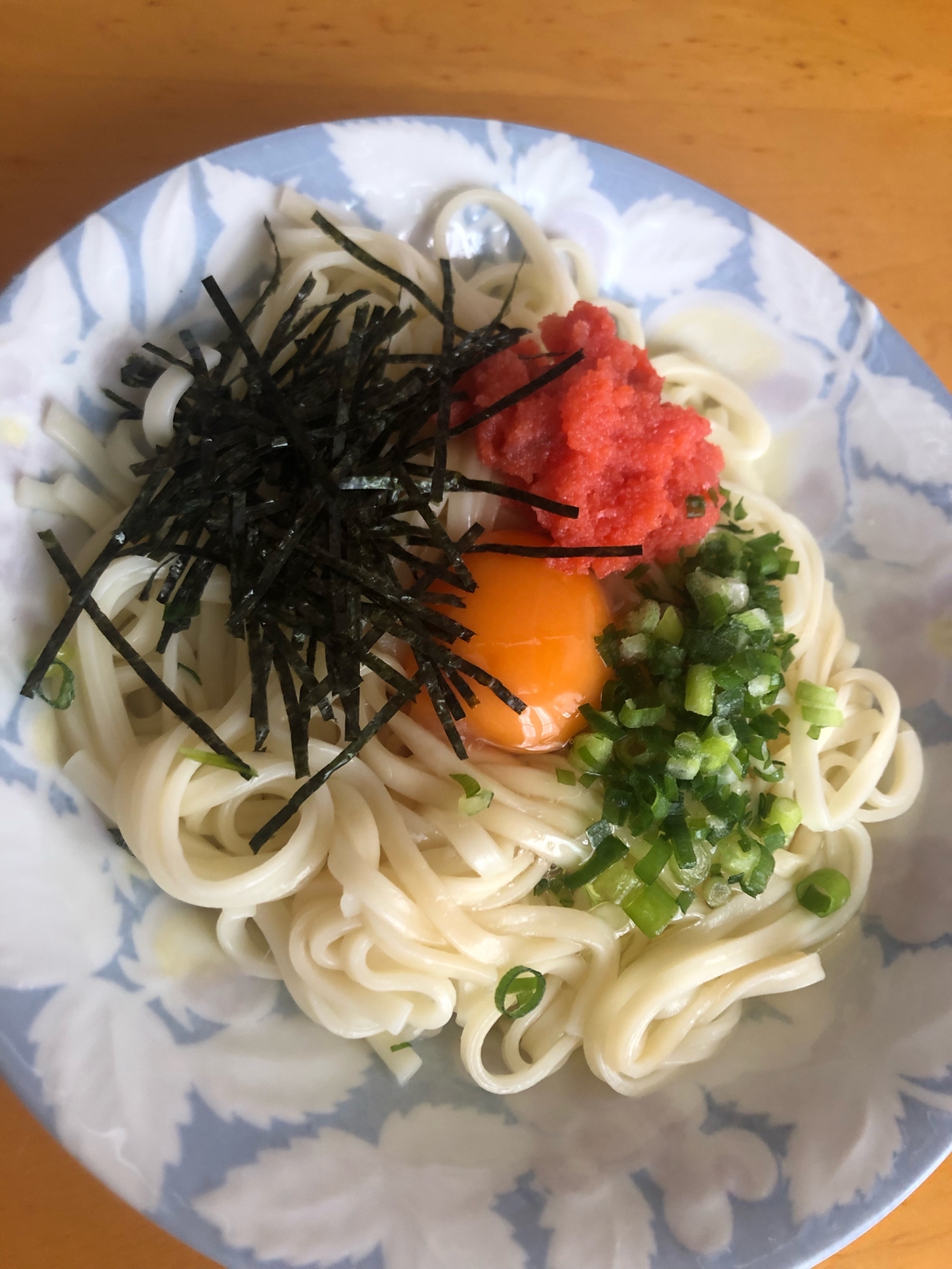 明太釜玉うどん！