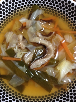 あっさり。乾燥シイタケの中華スープ