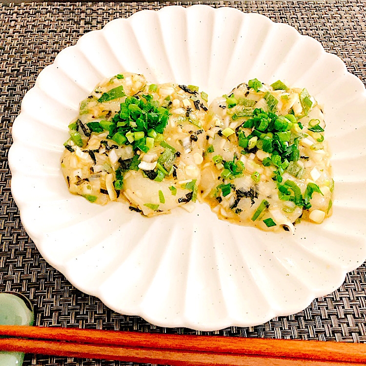 5分で完成♪ネギと海苔まみれなお餅