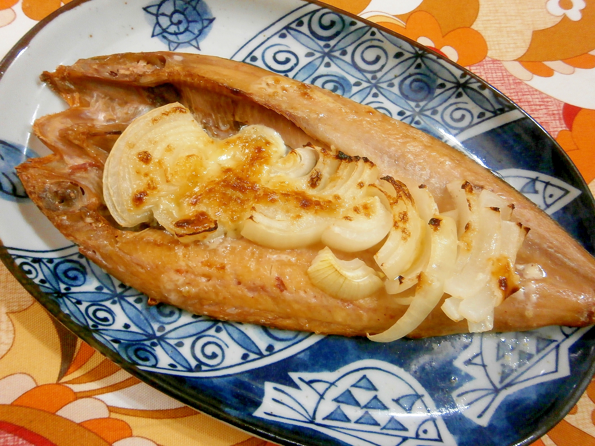 ホッケと玉ねぎのマヨ焼き