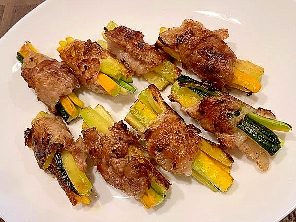 ズッキーニの豚肉巻きグリル