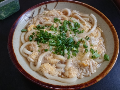 カニカマ卵うどんレシピ