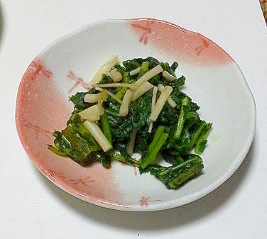 大根の抜き菜の一夜漬け
