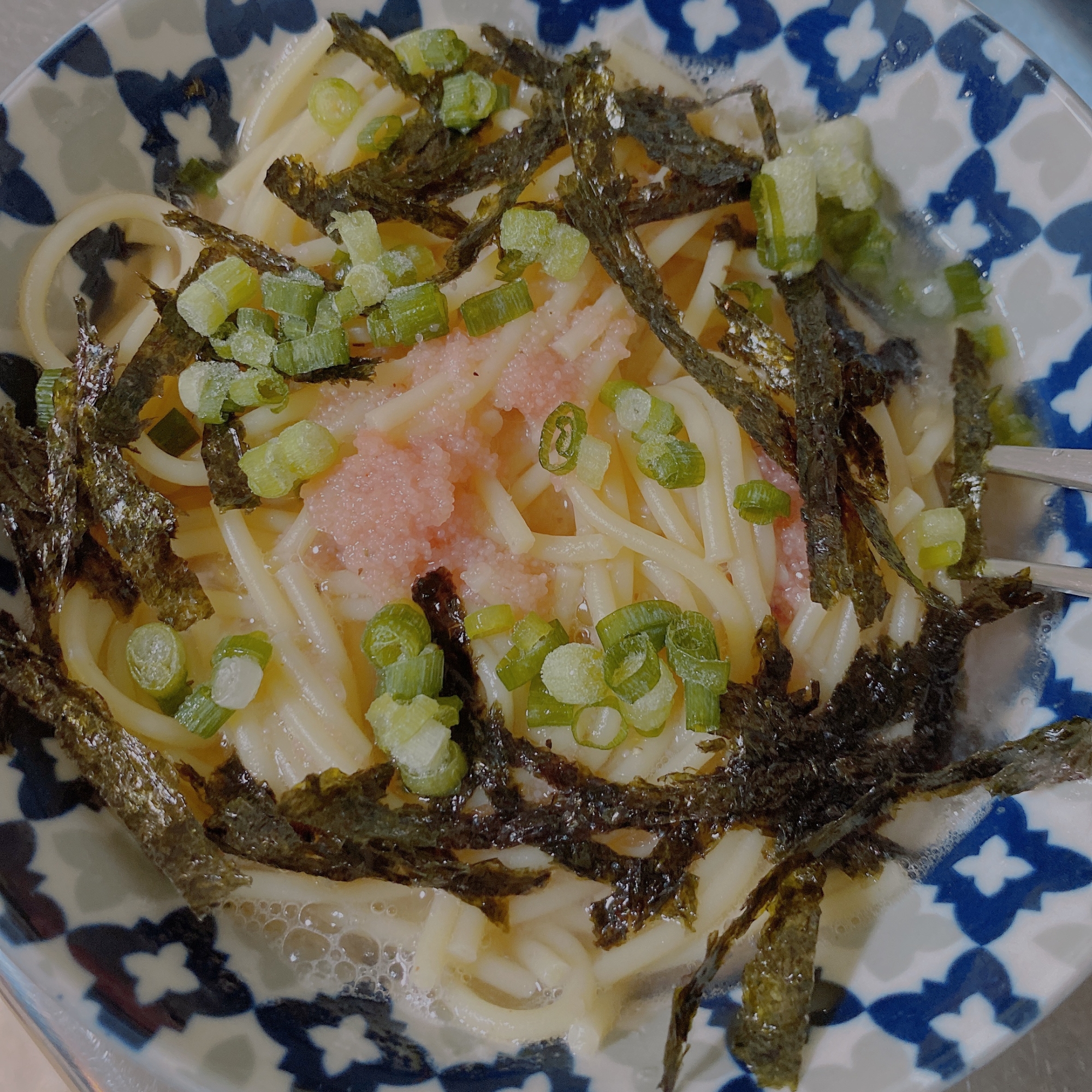 簡単☆明太子のスープパスタ