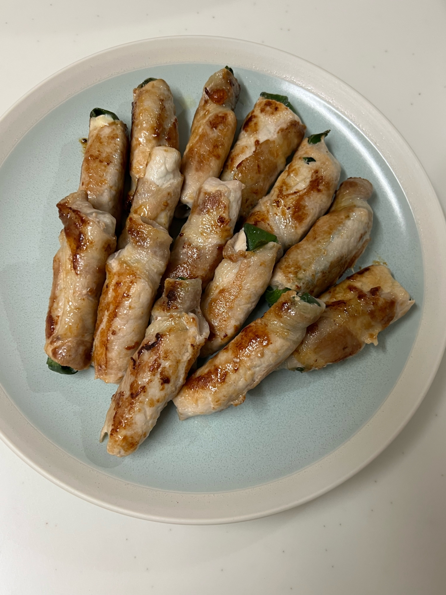 九条ネギの豚肉巻き