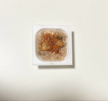 納豆アレンジ 白菜キムチ漬け&オクラ