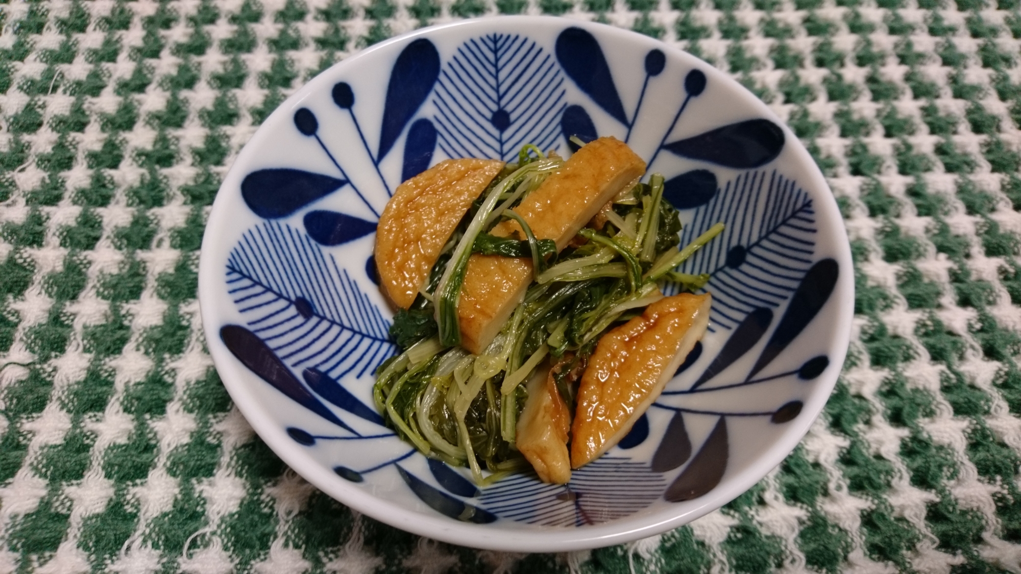 ５分で完成！水菜とさつま揚げの煮浸し