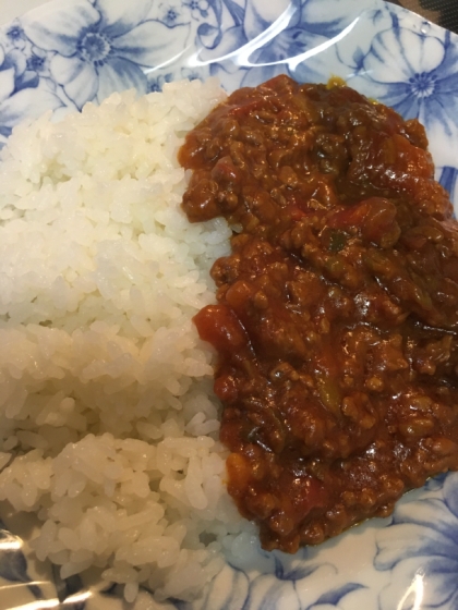 コリコリ美味しい☆粗挽き挽肉と長ネギのキーマカレー