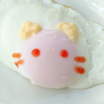 美味しい落書きꕤ半熟目玉焼き猫ちゃんorキティ