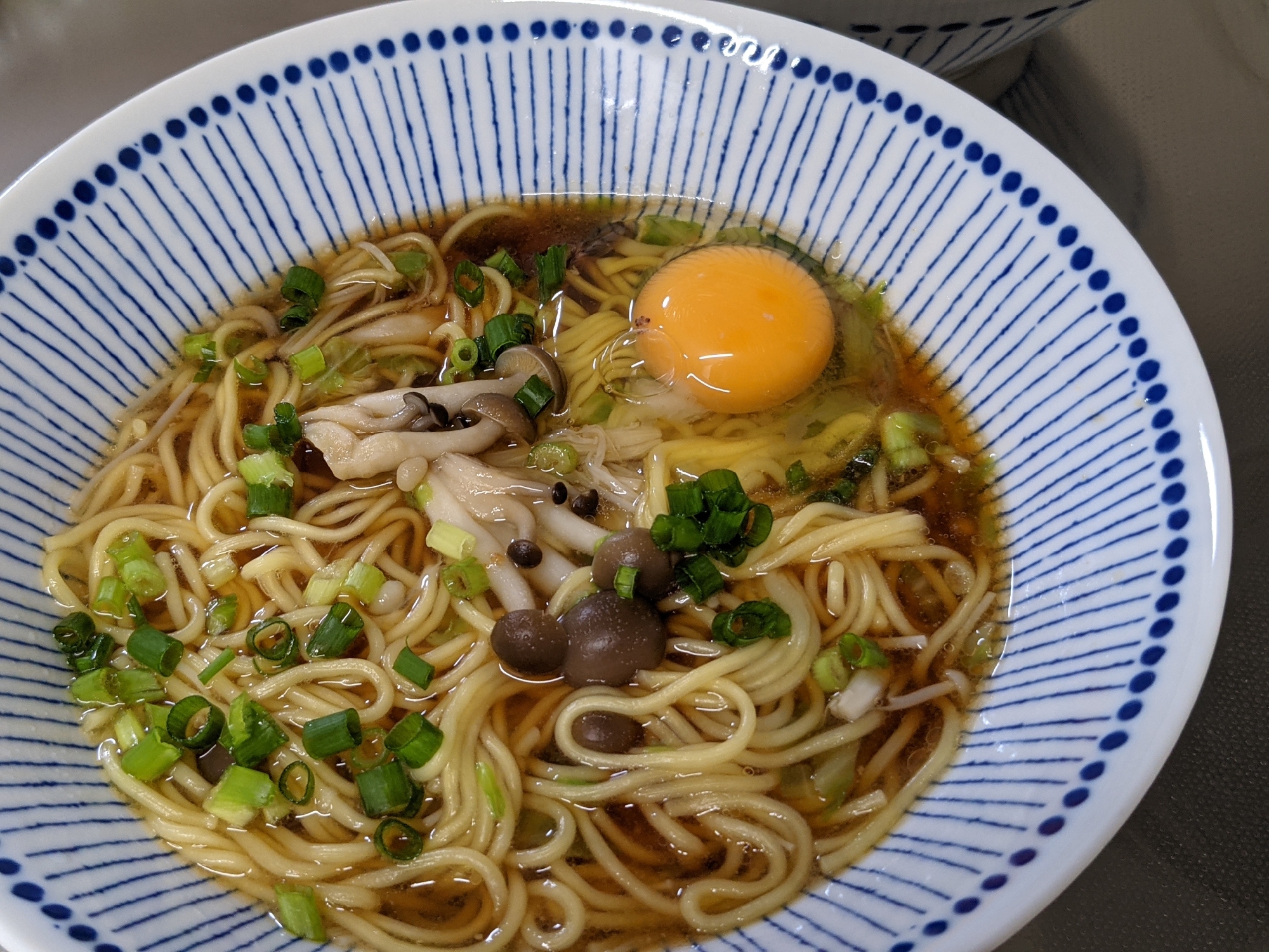 きのことキャベツの醤油ラーメン