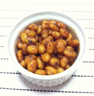 おやつやお弁当にも♪大豆の揚げ焼き(甘辛味)☆