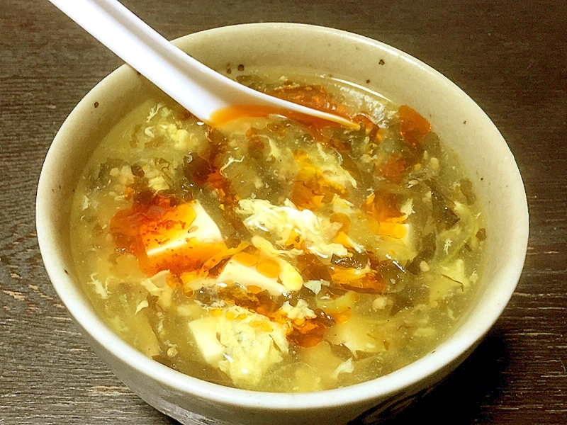 とろりと美味しい「高菜の中華風スープ」