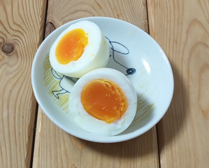 超節約&超時短ꕤおたま1杯の水で半熟ゆで卵