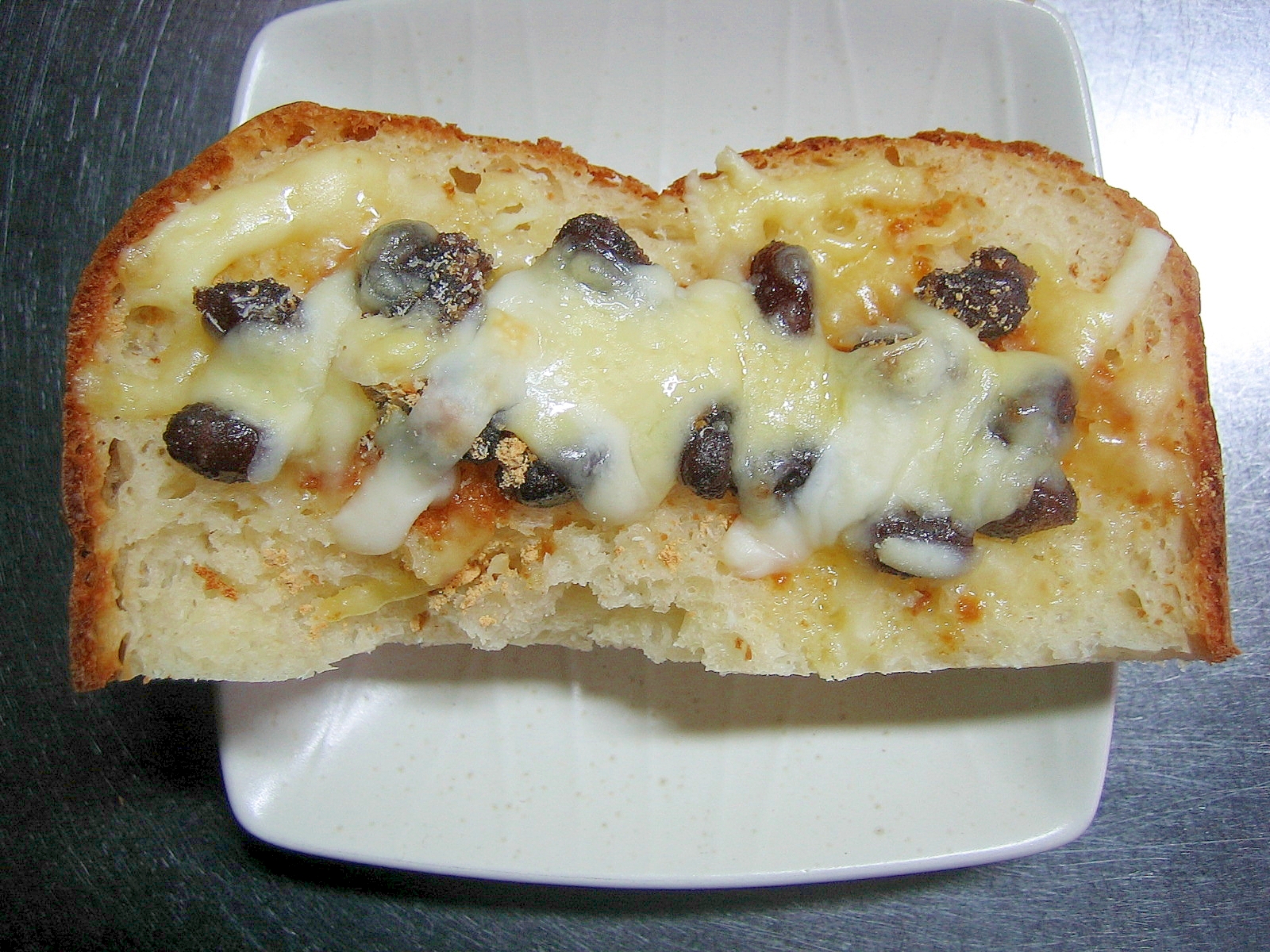 甘納豆＆きな粉のチーズトースト