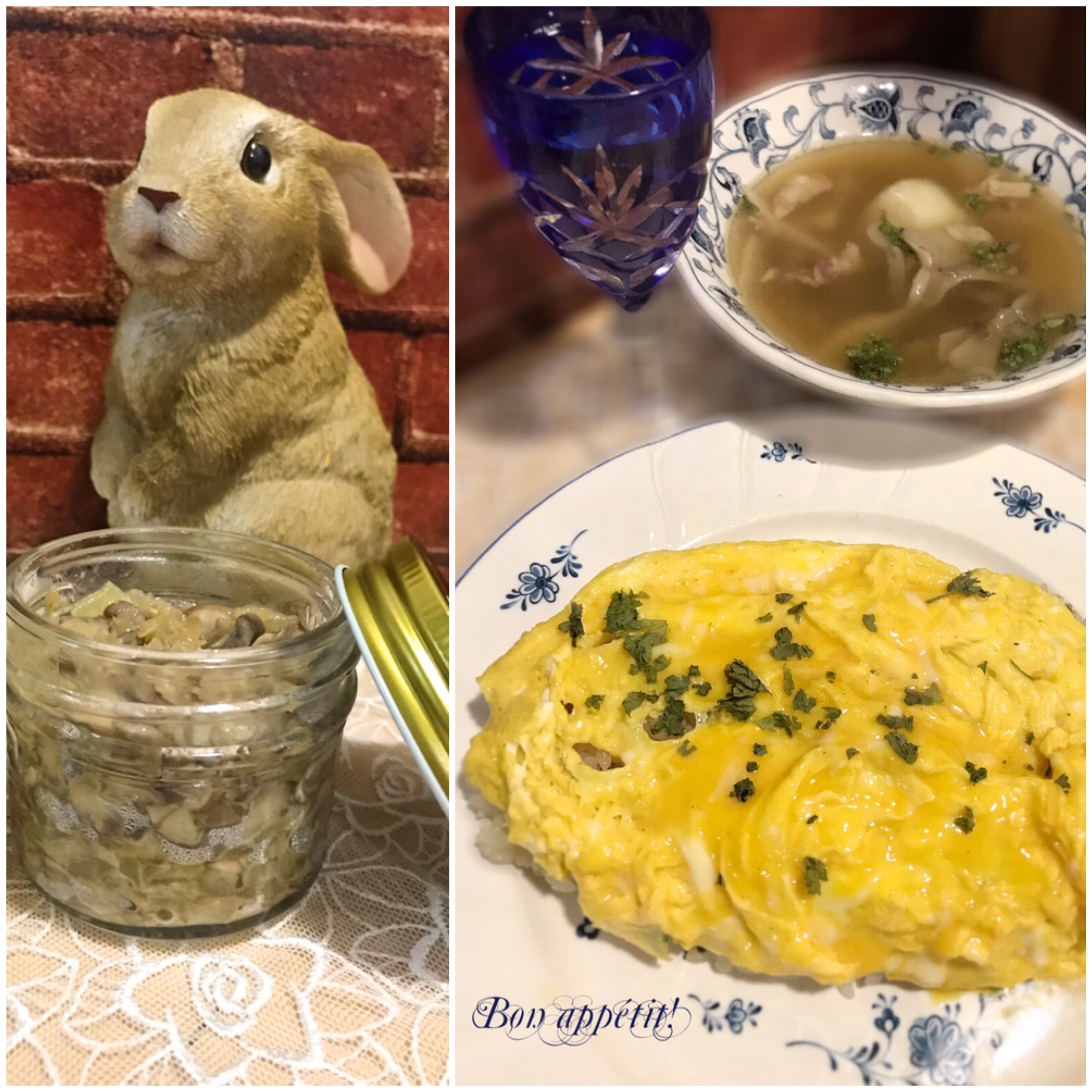 ★マッシュルームバターで♪スープ&オムライス★