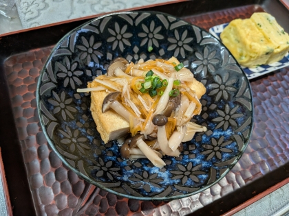 厚揚げのきのこたっぷりあんかけ