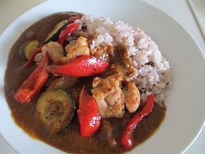 豆腐ハンバーグ＆夏野菜カレーライス