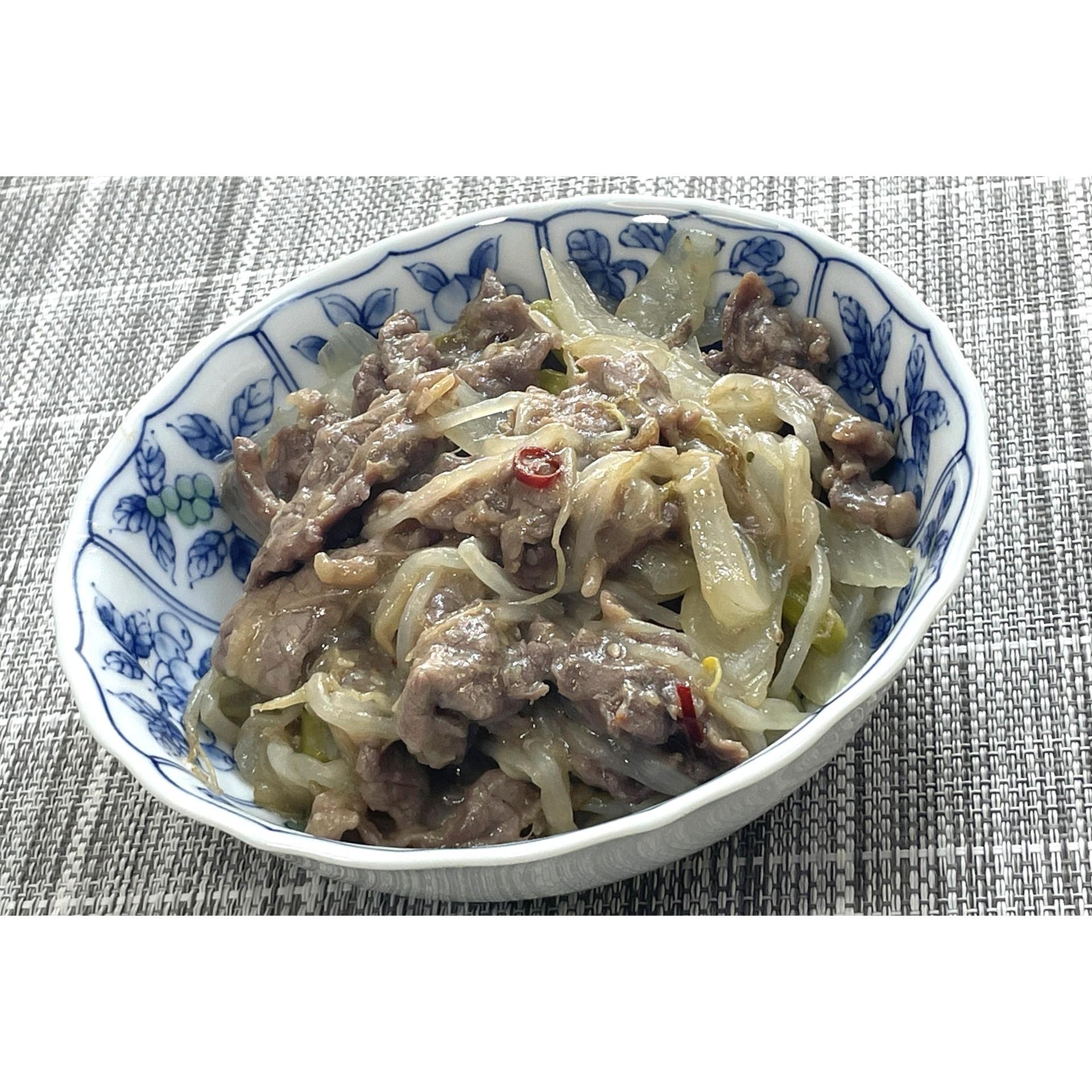 牛肉ともやしの蒸し焼き肉★動画あり★