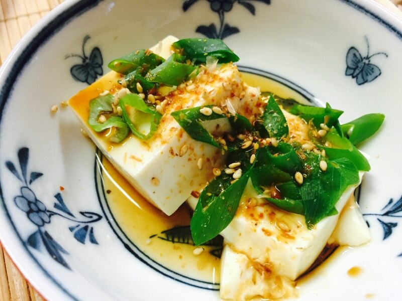 電子レンジで！ネギ醤油がけ湯豆腐 レシピ・作り方 by たかまさ