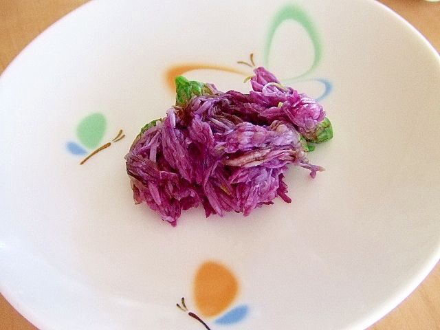 食用菊のお浸し