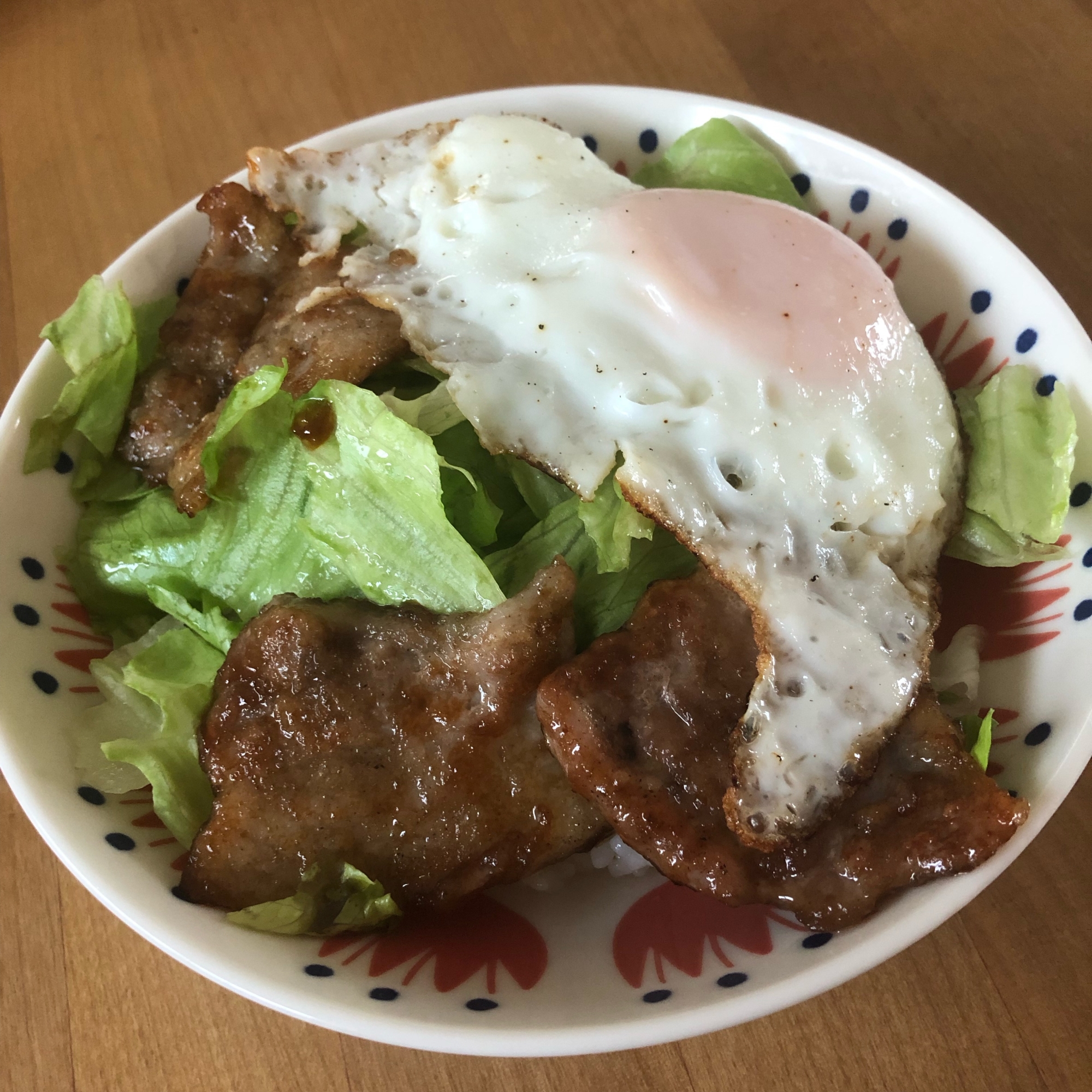 あるもので！ロコモコ風丼