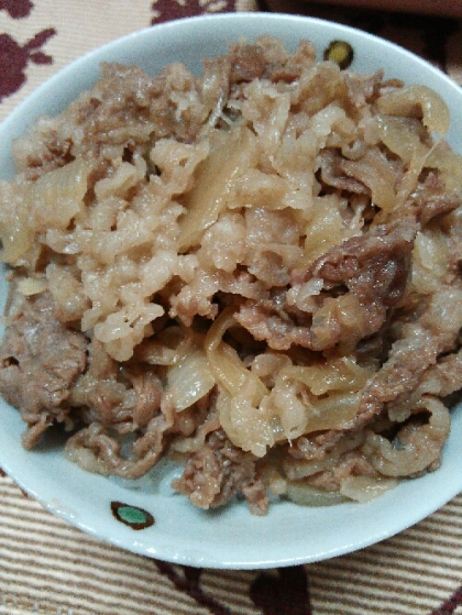 簡単☆マヨで牛丼