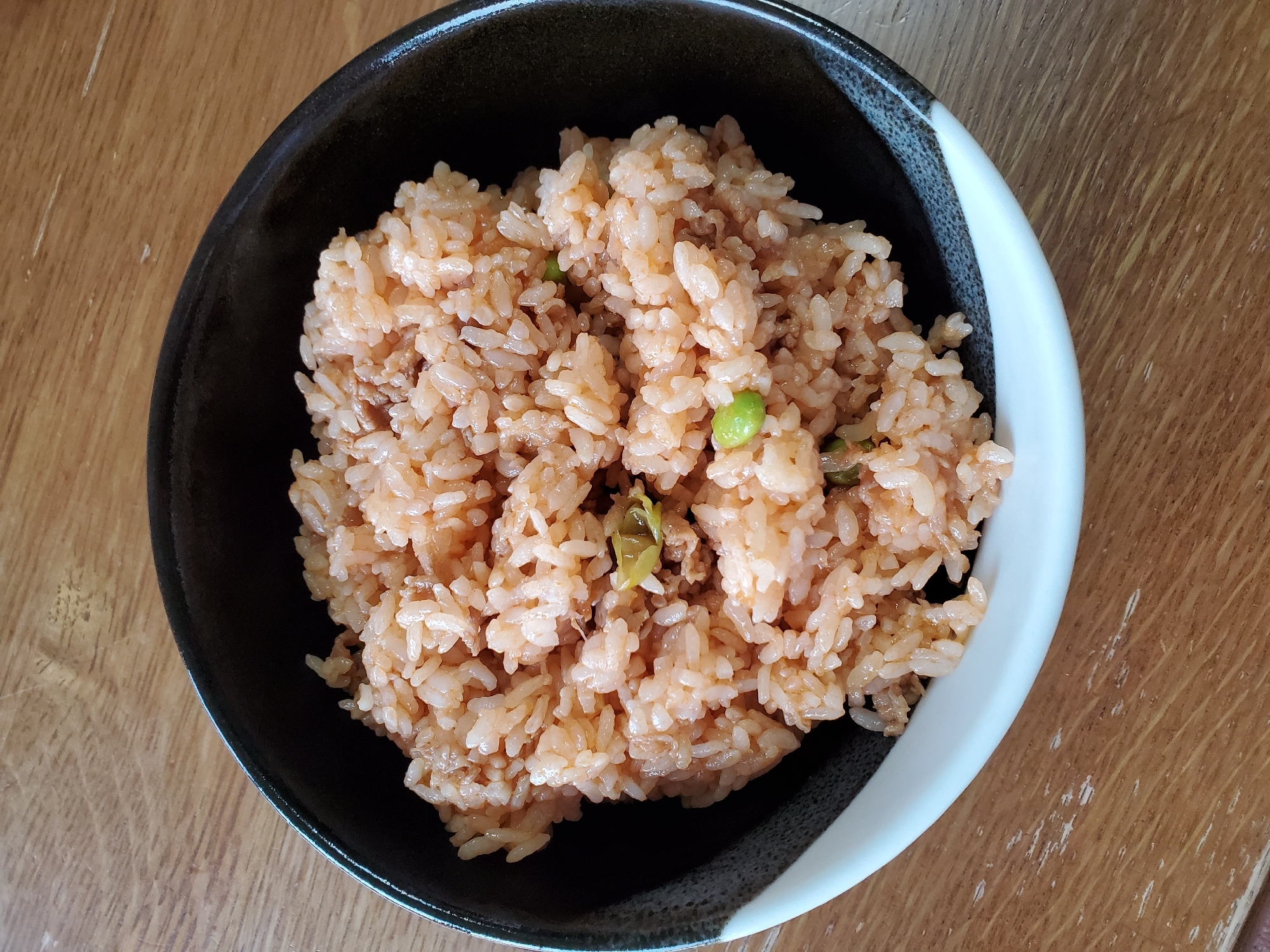 牛バラ肉と枝豆のケチャップライス