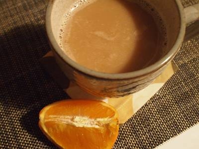 ビタミン補給★オレンジ豆乳カフェオレ