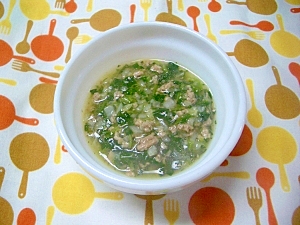 ほうれん草と白菜のそぼろ煮（離乳食）