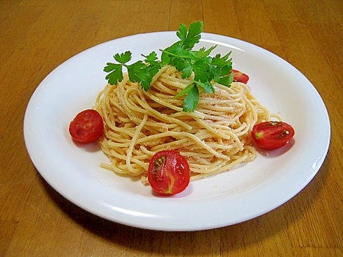 簡単！！マイルドな　和風明太子スパゲティ♪♪♪