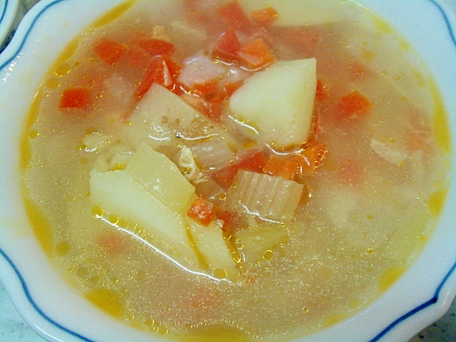 野菜の鶏塩スープ
