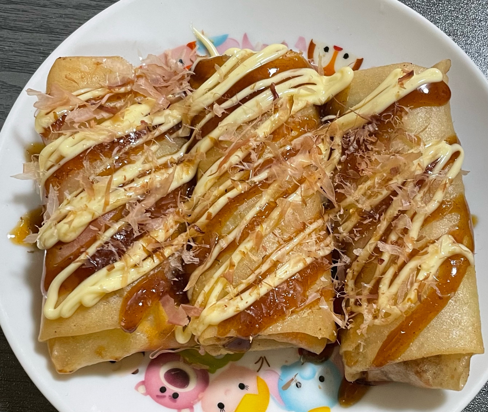 お好み焼き風 春巻き