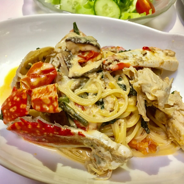 スーパーの渡り蟹で本格トマトクリームパスタ レシピ 作り方 By Mizuho 楽天レシピ スーパーの渡り蟹で本格トマトクリームパスタ レシピ 作り方 By Mizuho 楽天レシピ